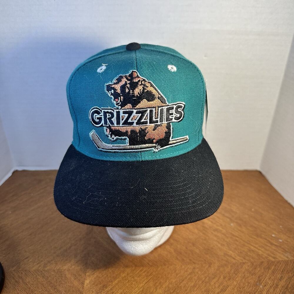 Vintage 90's Denver Grizzlies IHL Rare Zephyr Fitted Hat 6 7/8 Deadstock New